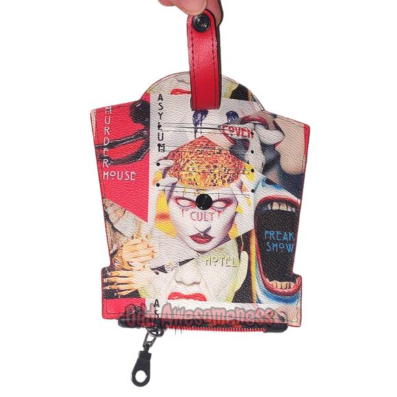 Headstone Tombstone Shaped Wallet Horror Vinyl Memento Mori Vaccine ID Card - Picture 2 of 5